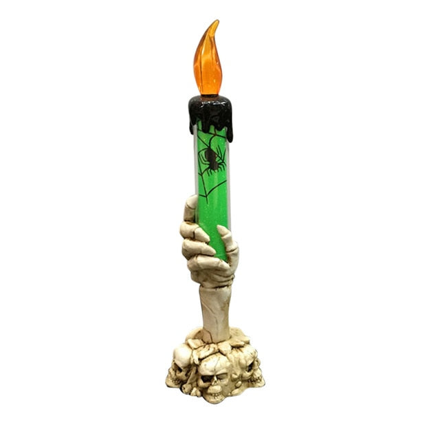 Hot Funny LED Light Candle Holder Table Stand Candelabra Skull Skeleton