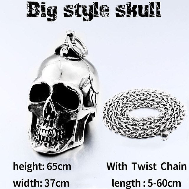 stainless steel men punk skull pendant domineering personality accessories jewelry