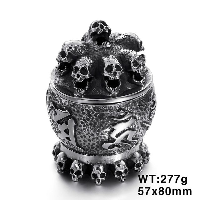 Skull Cigarette Ashtrays For Home Bar Office Creative Rolling Leaf Tobacco|Ashtrays|