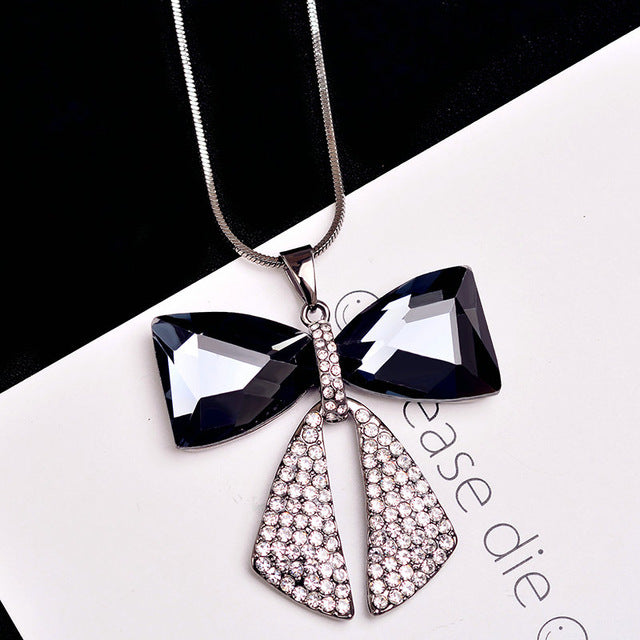 Luxury bohemia Accessories Zircon Snowflake Sweater chain Long Wild snow Necklace Dress Pendant Crystal Jewelry