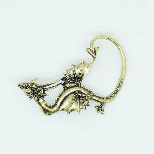 1psc Fashion Punk Gothic Dragon Ear Cuff Earrings for Women Animal Ear Wrap Cuff Earrings Stud Ear 3 Colors