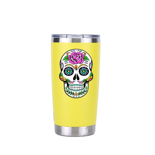 Sugar Skull 30 oz Tumbler Double Wall Vacuum Flasks Insulated Stainless Steel