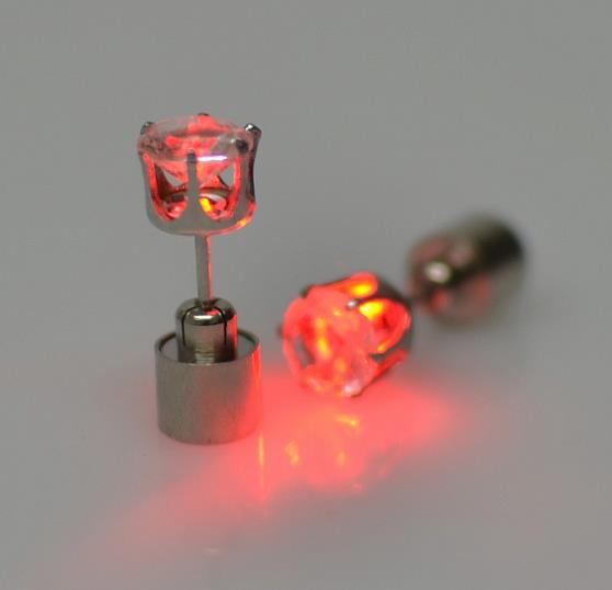 1Pair Charm LED Stud Earring Light Up Crown Glowing In Dark Crystal Ear Stud Earrings For Women Jewelry Christmas New Year Gifts