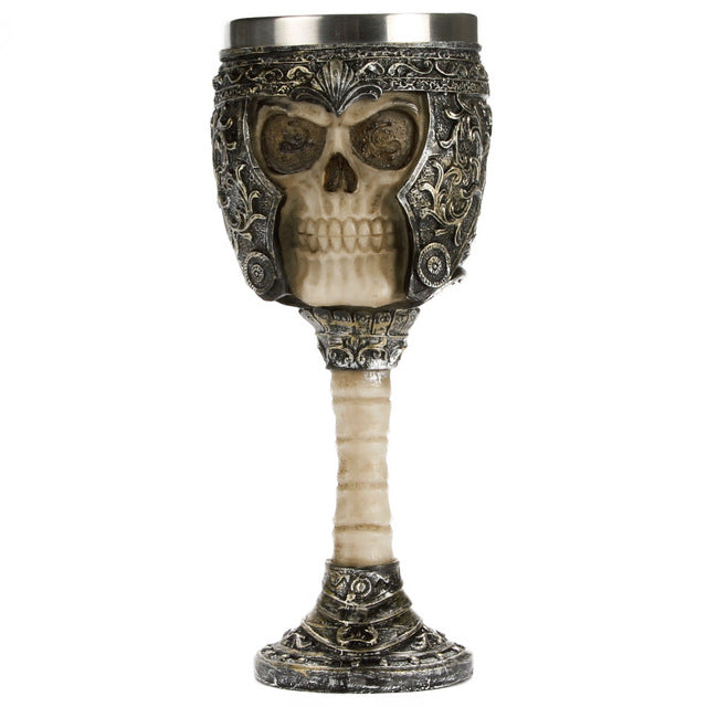 Stainless Steel Gothic Goblet Halloween Party Drinking Glass 3D Skull Skeleton Claw Punk Style Wine Glasses Whiskey Cup
