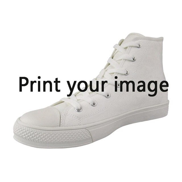 Sugar Skull Winter Sneakers 3D Print Rose Punk Style High Top Canvas Shoes