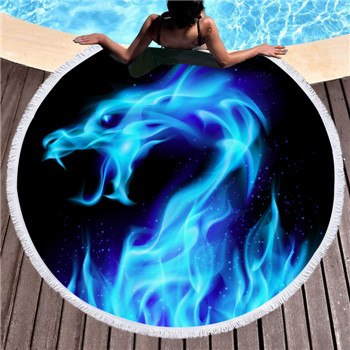 Microfiber Round Large Beach Towel Yoga Mat Tassel Toalla Blanket Nightmare 3d Sugar Skull Printed Big Bath Towel Tapestry