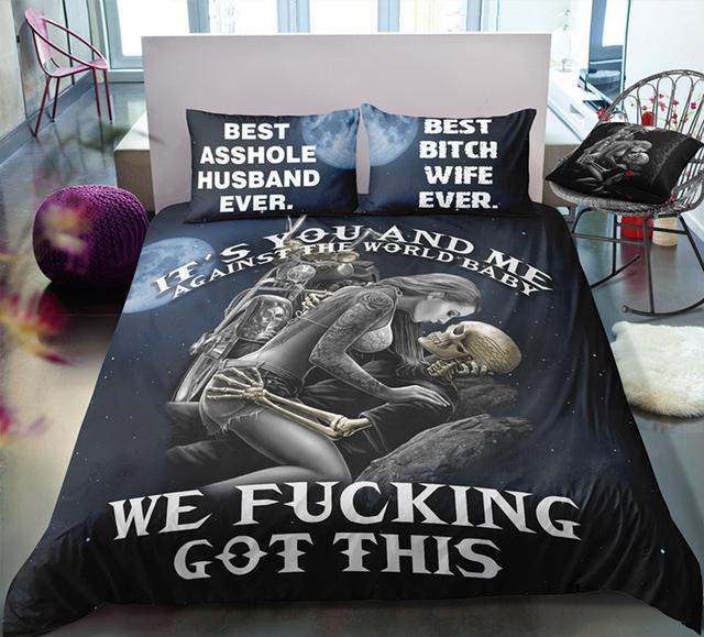 Unique Designed Skull Bedding Set Popular Hot Duvet Cover Set