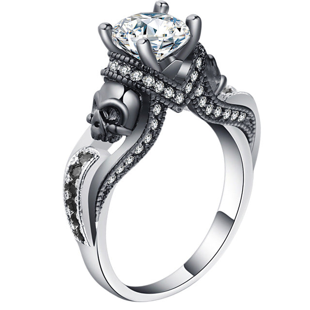 Women's Skull Ring European and American Punk style Motor Biker Men Party Ring Birthday stone skull men's jewelry Rings