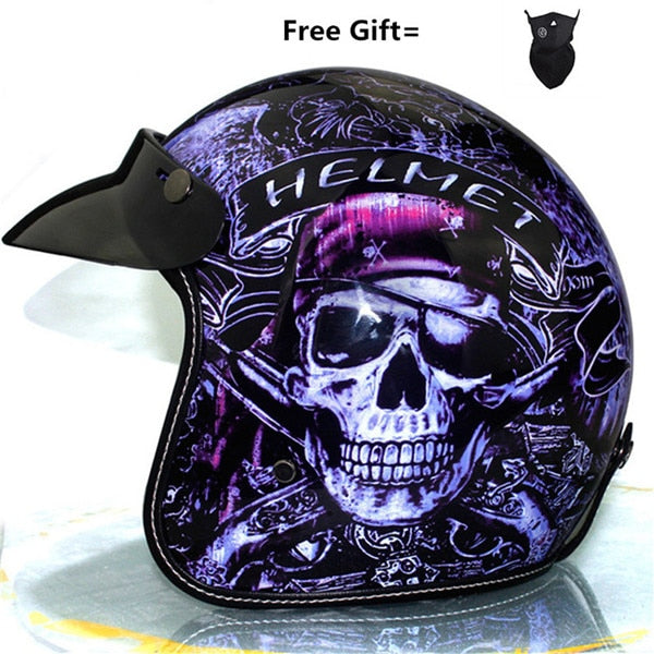 HOT 3/4 retro vintage helmet open helmets cascos capacetes helmet motorcycle helmets shields can add bubble visor