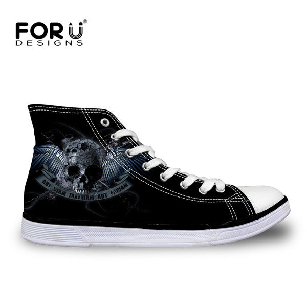 Fashion High Top Shoes Classic Male Lace up Canvas Shoes