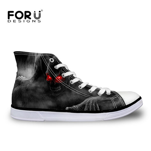 Fashion High Top Shoes Classic Male Lace up Canvas Shoes