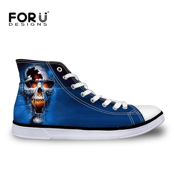 Fashion High Top Shoes Classic Male Lace up Canvas Shoes