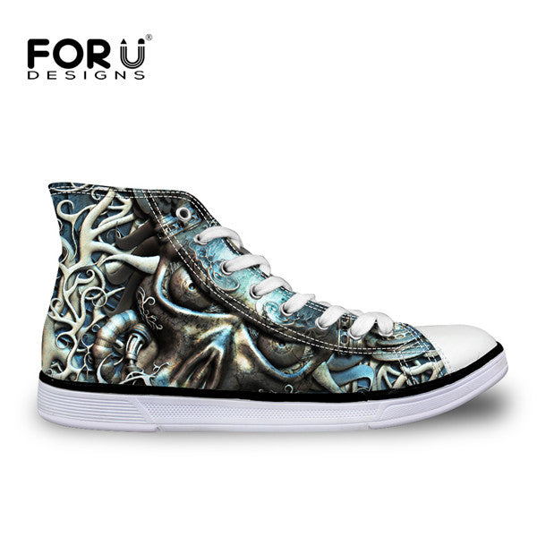 Fashion High Top Shoes Classic Male Lace up Canvas Shoes