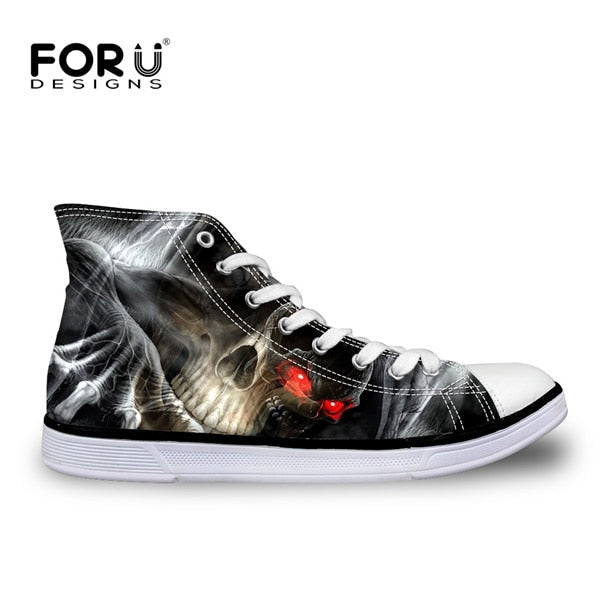 Fashion High Top Shoes Classic Male Lace up Canvas Shoes