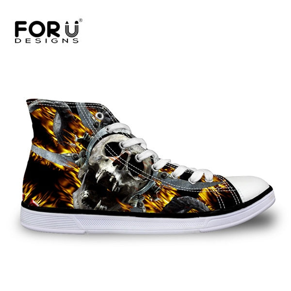 Fashion High Top Shoes Classic Male Lace up Canvas Shoes