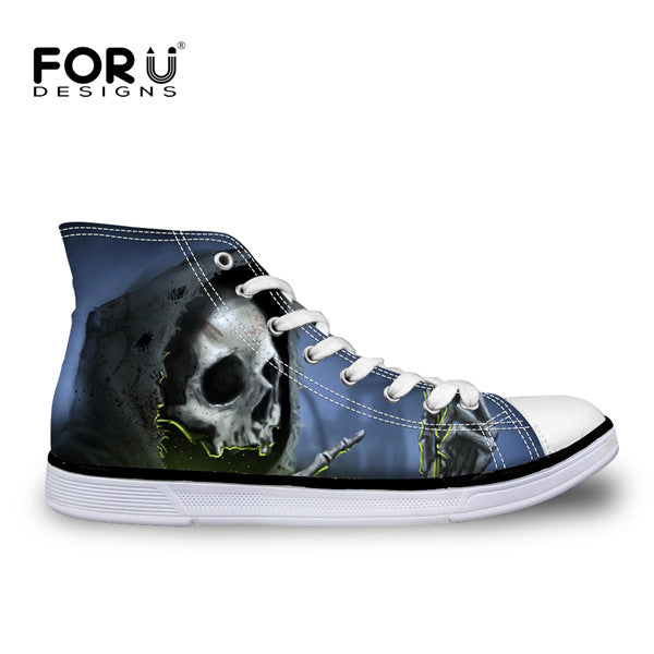 Fashion High Top Shoes Classic Male Lace up Canvas Shoes