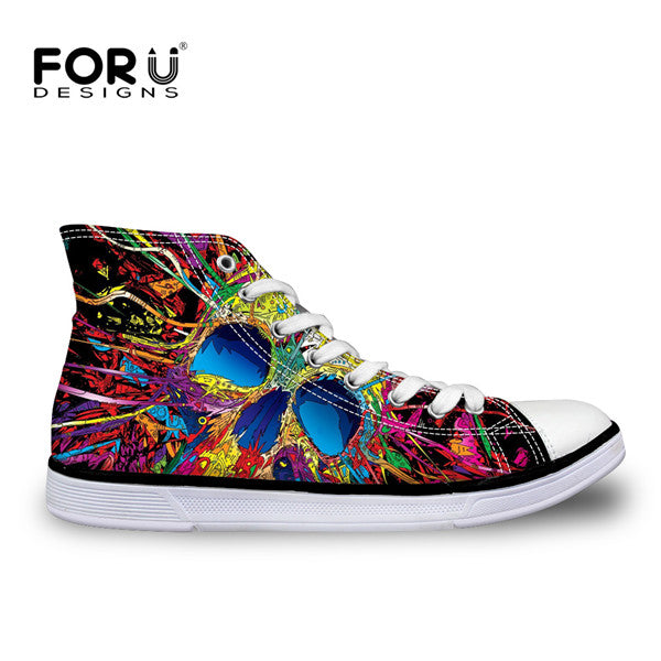 Fashion High Top Shoes Classic Male Lace up Canvas Shoes