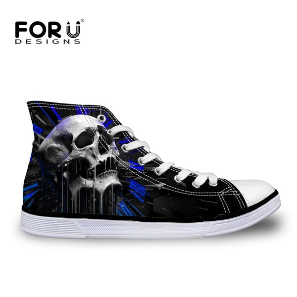 Fashion High Top Shoes Classic Male Lace up Canvas Shoes