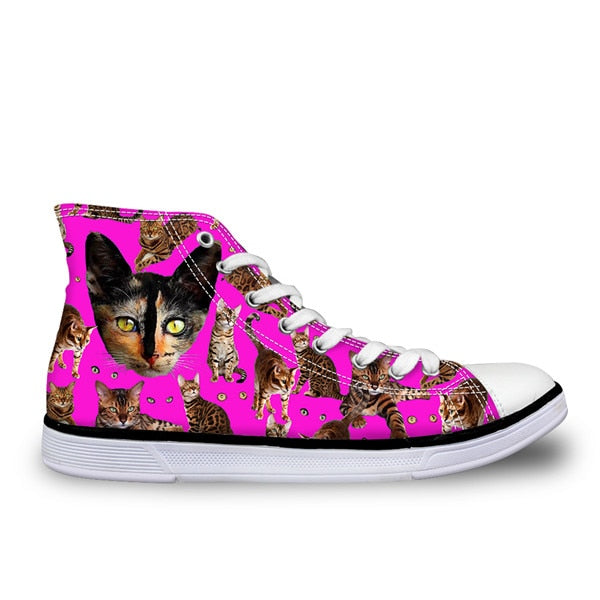 Cool Skull High Top Canvas Shoes Casual Zombie Skeleton Flats Walking Shoes Lace Up