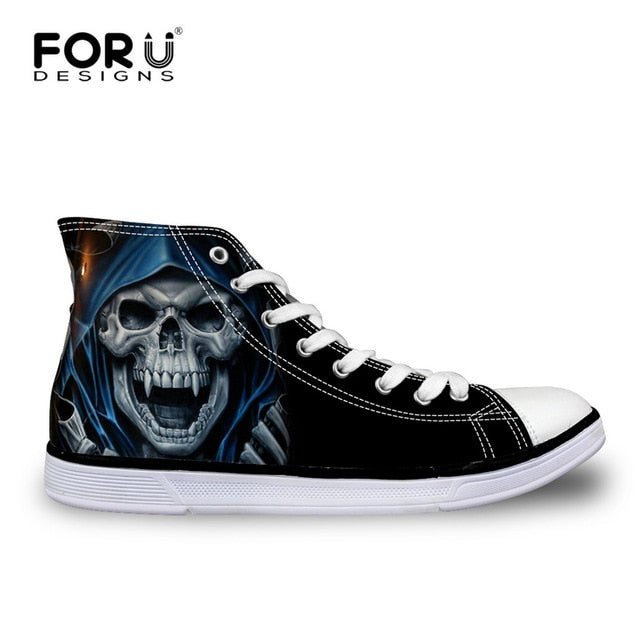 Fashion High Top Shoes Classic Male Lace up Canvas Shoes