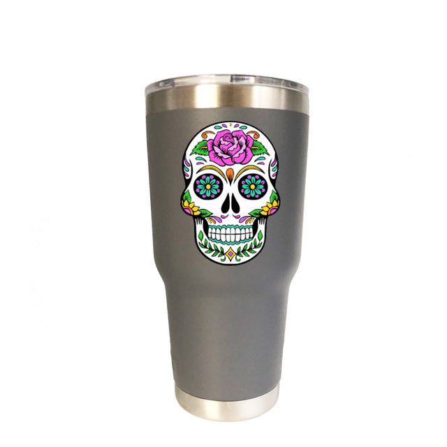 Sugar Skull 30 oz Tumbler Double Wall Vacuum Flasks Insulated Stainless Steel