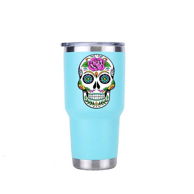 Sugar Skull 30 oz Tumbler Double Wall Vacuum Flasks Insulated Stainless Steel