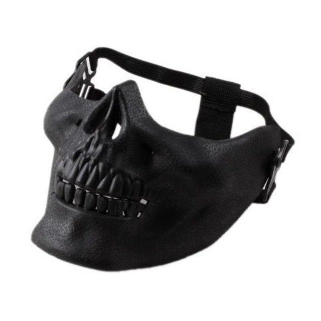 Skull Skeleton Mask Army Games Outdoor Metal Mesh Eye Shield Costume for Halloween Party