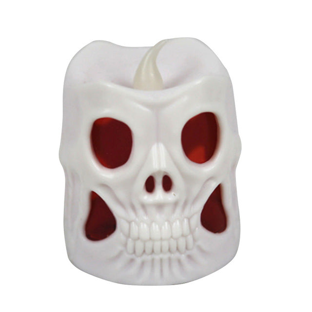 1pcs Skull Candle LED Night Light Halloween Party Decorative Creative Night Light Home Supplies Candle Lamp for Haunted House