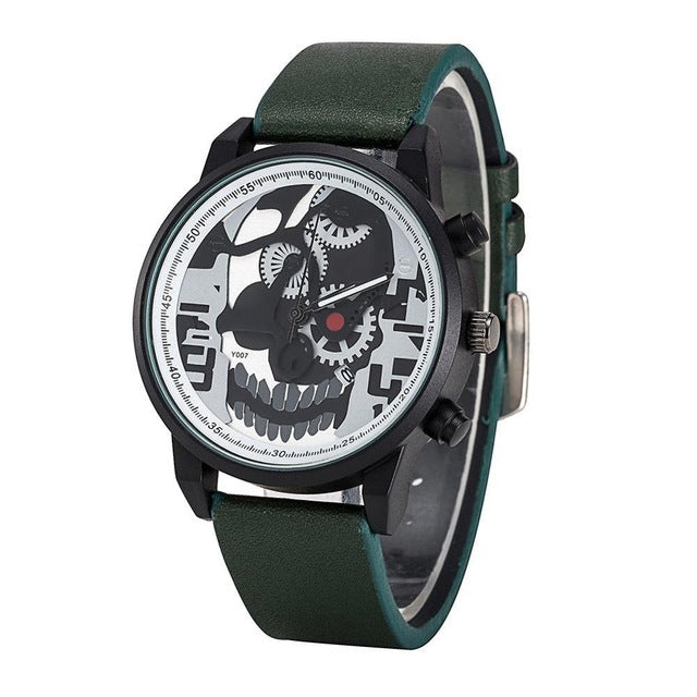 New Fashion Quartz Watches Men Skull Design Casual Wrist watch Top Luxury Brand Men Watches Punk Male Clock Relogio Masculino