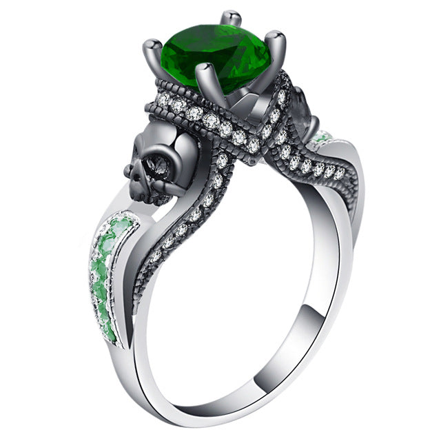 Women's Skull Ring European and American Punk style Motor Biker Men Party Ring Birthday stone skull men's jewelry Rings
