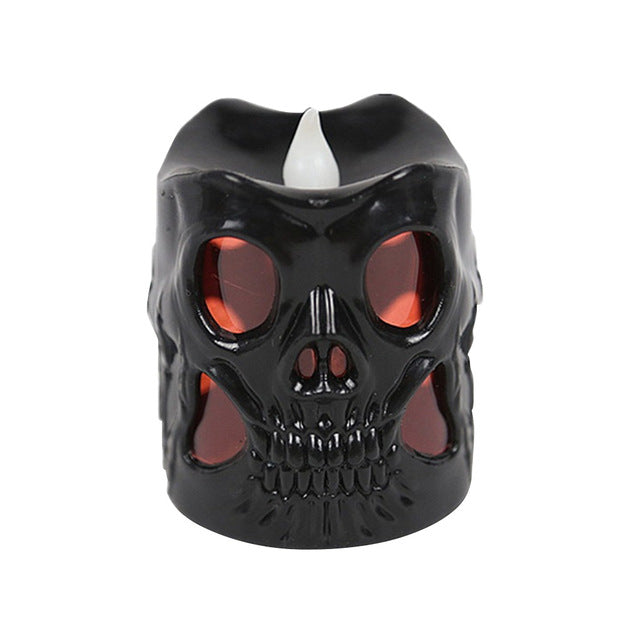 1pcs Skull Candle LED Night Light Halloween Party Decorative Creative Night Light Home Supplies Candle Lamp for Haunted House