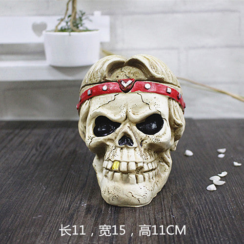 Retro Car Ashtrays Creative luck Skull Cigarettes Ash Trays Ashtray Home Car Decoration Home Furnishing decoration