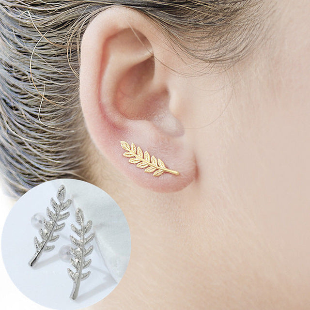 New Brincos Clip Earring Simulated-pearl Crystal Heart Leaf Star Flower Ear Bone Cuff Earrings For Women Men Jewelry