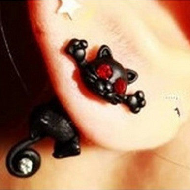 Stud Earrings For Women Feather Tassel Cat Star Spider Brincos Ear Cuff Fashion Jewelry 2018