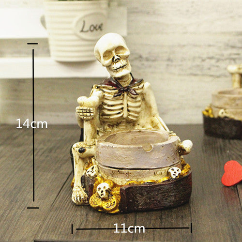 Retro Car Ashtrays Creative luck Skull Cigarettes Ash Trays Ashtray Home Car Decoration Home Furnishing decoration