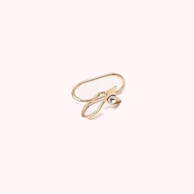 Fashion 1Pc Silvery/Golden Ear Cuff Earrings Women Charming Hot Non Piercing Cartilage Ear Clip