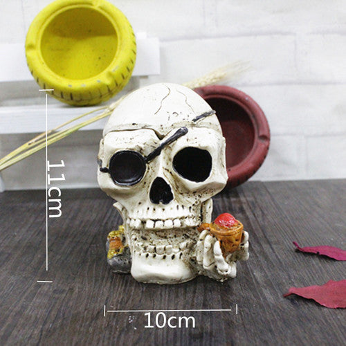 Retro Car Ashtrays Creative luck Skull Cigarettes Ash Trays Ashtray Home Car Decoration Home Furnishing decoration