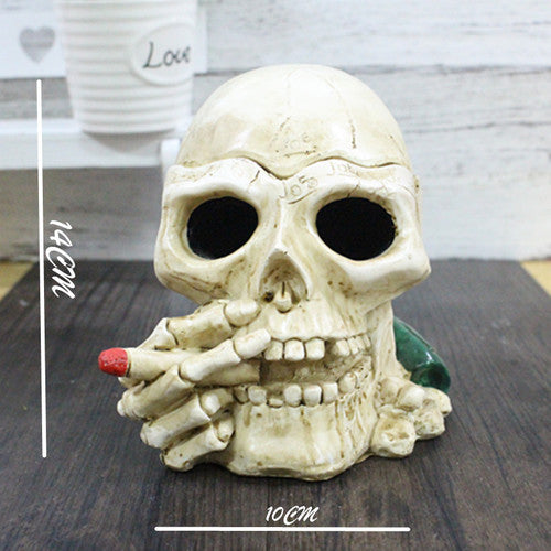 Retro Car Ashtrays Creative luck Skull Cigarettes Ash Trays Ashtray Home Car Decoration Home Furnishing decoration