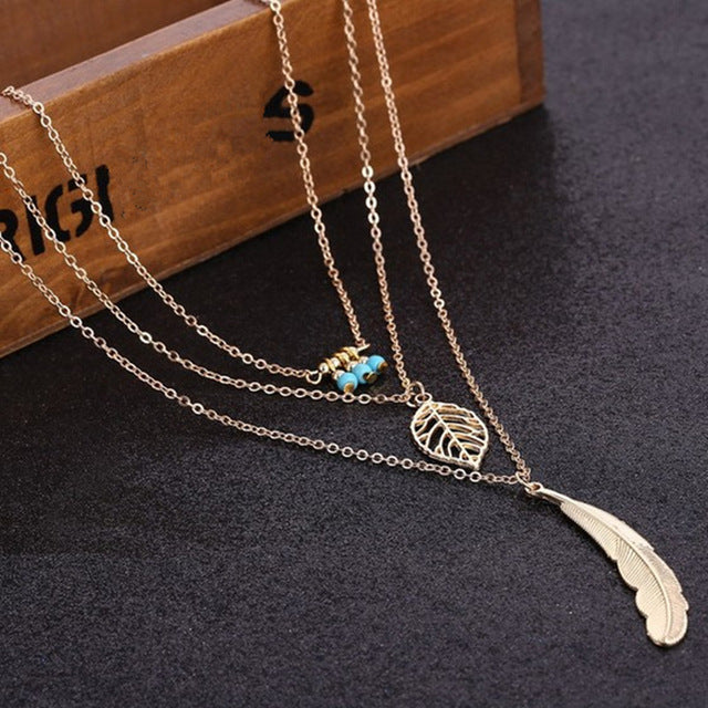 Jewelry trade clavicle short necklace pendant sweater chain men and women crystal dots multilayer beach accessory