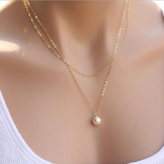 Jewelry trade clavicle short necklace pendant sweater chain men and women crystal dots multilayer beach accessory
