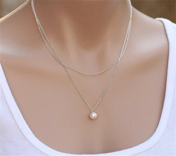 Jewelry trade clavicle short necklace pendant sweater chain men and women crystal dots multilayer beach accessory