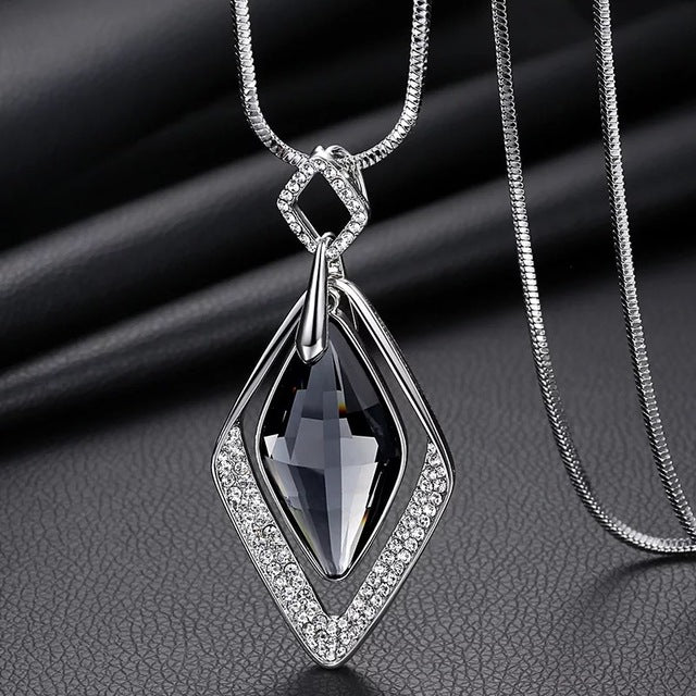 Long Necklaces & Pendants for Women Collier Femme Geometric Statement Colar Maxi Fashion Crystal Jewelry Bijoux 2018