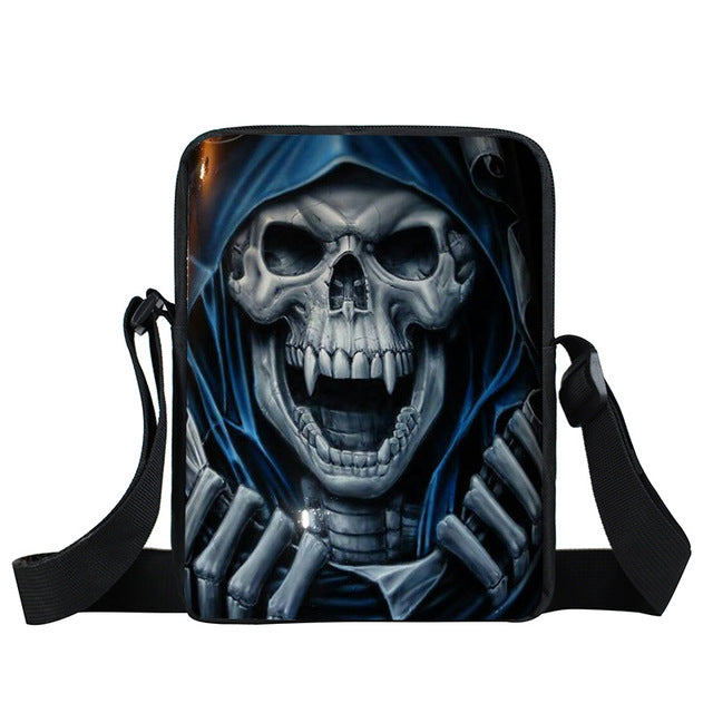Grim Reaper Skull Handbags Women Messenger Bags Cool Rock Crossbody Bag Kids Shoulder Bag For Teenager Boys Girls Best Gift