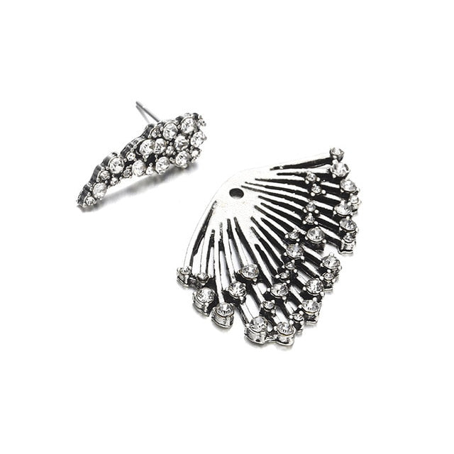 Statement Crystal Stud Earrings For Woman Punk Rock