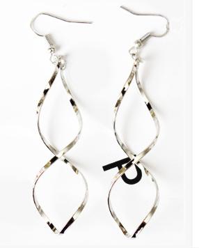 The New Minimalist Spiral Curled Silver Earrings, Design Sense Of Wave Curve Gold Drop Earrings Female Jewelry Long Earrings