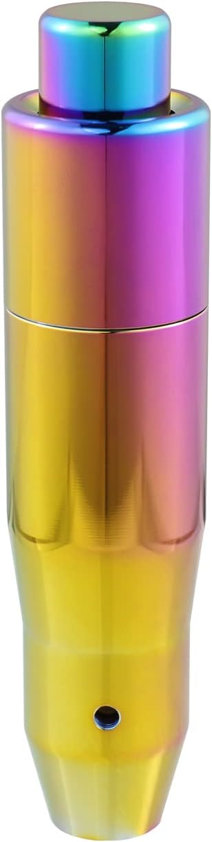 Car Automatic Shift Knob with Push Button Aluminum Alloy Polished Metal Driving Gear Lever Shifter Knobs Transmission Handle Stick Multicolor