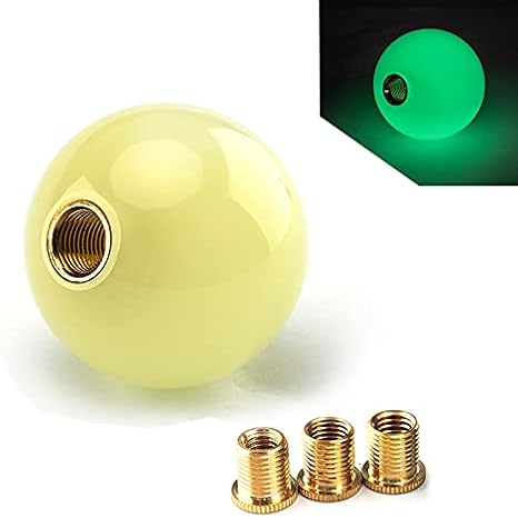 Universal Gear Shifter Glowing Pearl Ball Shift Knob for Manual/Automatic Short Green Glow in The Dark