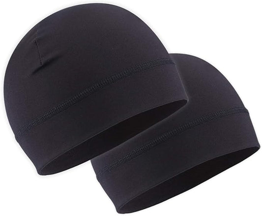 OutdoorEssentials Skull Cap Helmet Liner for Cold Weather- Comfort Fit Beanie - Thermal Fleece & Cycling Cap - 2-Pack