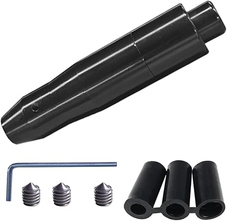 5.7" Long Shifter Knob - Aluminum Alloy Shifter Gear Head with Push Button - Heavy Weighted Car Gear Lever Metal Stick Shift Handle with 3 Adapters M8 M10 M12 for Manual Automatic Vehicles (Black)