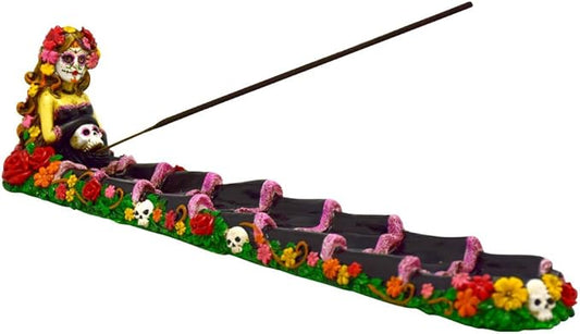 Fantasy Gifts Day of The Dead Incense Burner - 10"
